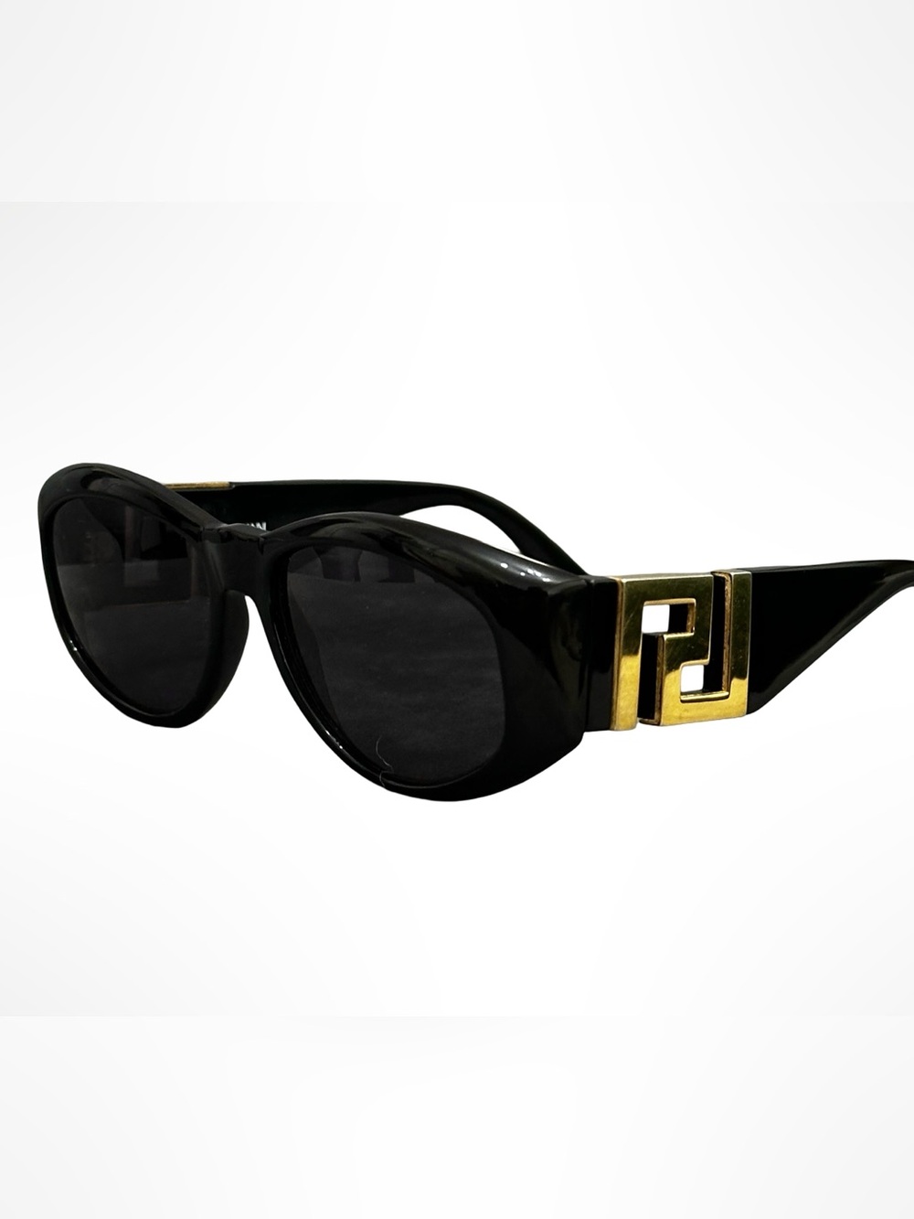 Vintage Gianni Versace MOD. T24 COL. 852 Sunglasses Black Gold (authentic)